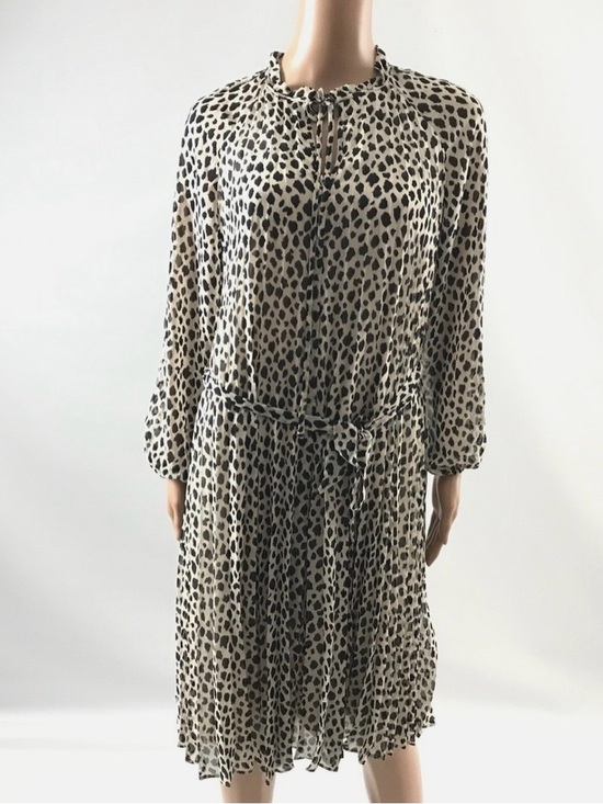 Ann Taylor Dresses & Skirts - Ann Taylor Ocelot Print Pleated Dress
